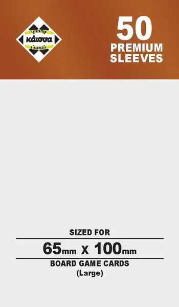 Protecții pentru cărți de joc Kaissa Premium Sleeves 65 x 100 mm (Large) - 50 buc.