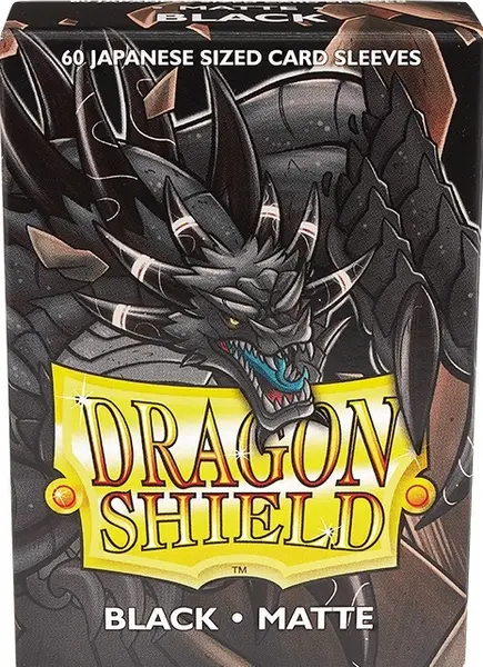 Protecții pentru cărți Dragon Shield - Matte Sleeves Small Size, Black (60 buc.)
