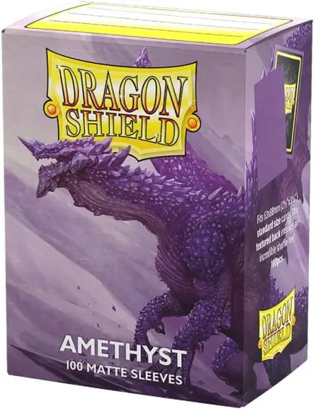 Protecții pentru cărți Dragon Shield - Matte Sleeves Standard Size, Amethyst (100 buc)