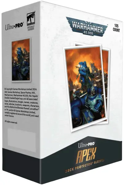 Protecții pentru cărți Ultra Pro - Warhammer 40K: Space Marines, Adeptus Astartes Apex Deck Protector (105 buc)