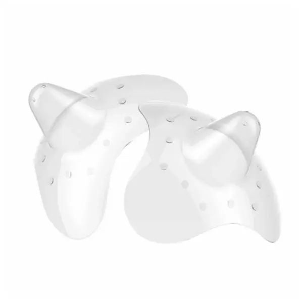 Protectoare mameloane, BabyOno, Din silicon moale, Include cutie depozitare, Fara BPA, Forma anatomica, Marimea S, Transparent