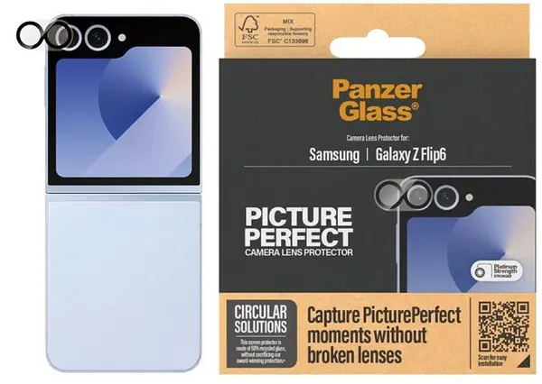 Protector de sticlă pentru cameră PanzerGlass - PicturePerfect Plate, Samsung Z Flip 6, transparent