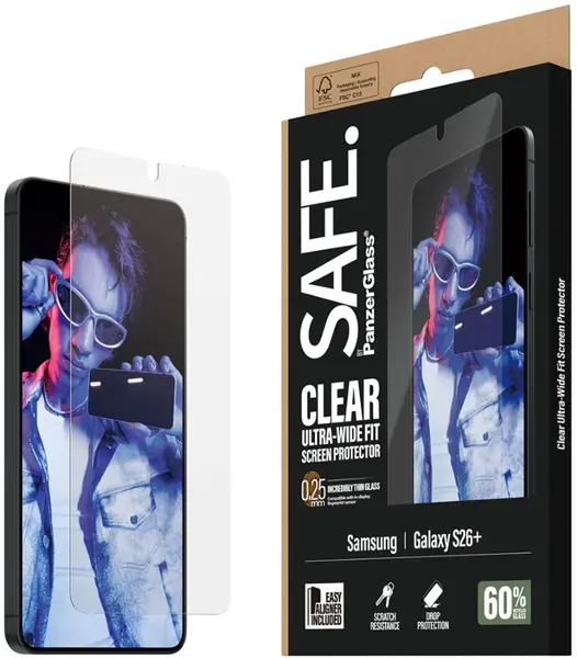 Protector de sticlă SAFE – UWF w. EasyAligner, Galaxy S26 Plus