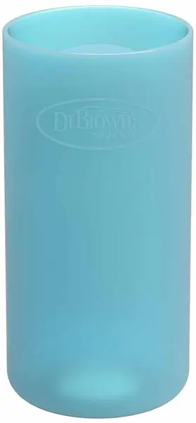 Protector pentru biberon de sticlă Dr.Brown's - Options+ Narrow, 250 ml, albastru