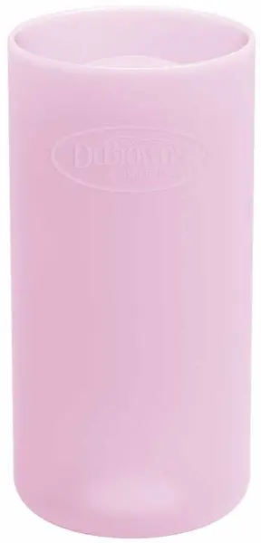 Protector pentru biberon de sticlă Dr.Brown's - Options+ Narrow, 250 ml, roz
