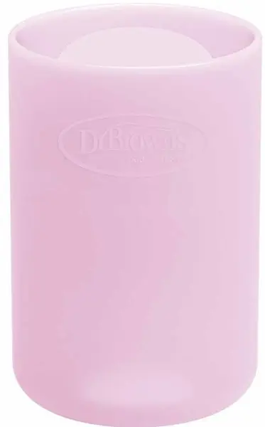 Protector pentru biberon de sticlă Dr.Brown's - Options+ Narrow, 120 ml, roz