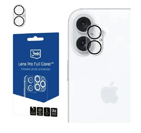 Protector pentru cameră 3mk - Lens Protection Pro, iPhone 16/16 Plus, negru