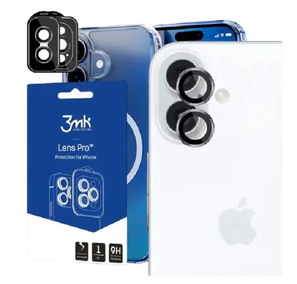 Protector pentru cameră 3mk - Lens Protection Pro, iPhone 16/16 Plus, roz