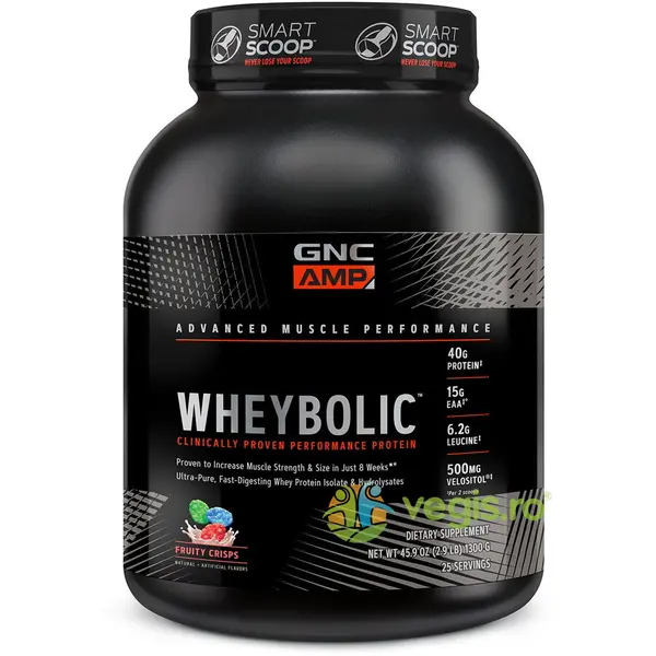Proteina din Zer cu Aroma de Cereale cu Fructe Amp Wheybolic 1300g