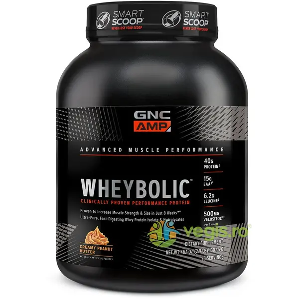 Proteina din Zer cu Aroma de Unt de Arahide Amp Wheybolic 1307.5g