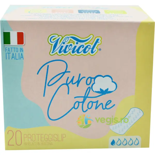Protej Slip Ultra Subtire din Bumbac Hipoalergenic Puro Cotone 20buc