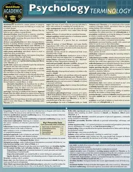 Psychology Terminology: A Quickstudy Laminated Reference Guide, Other/Regina Snyder