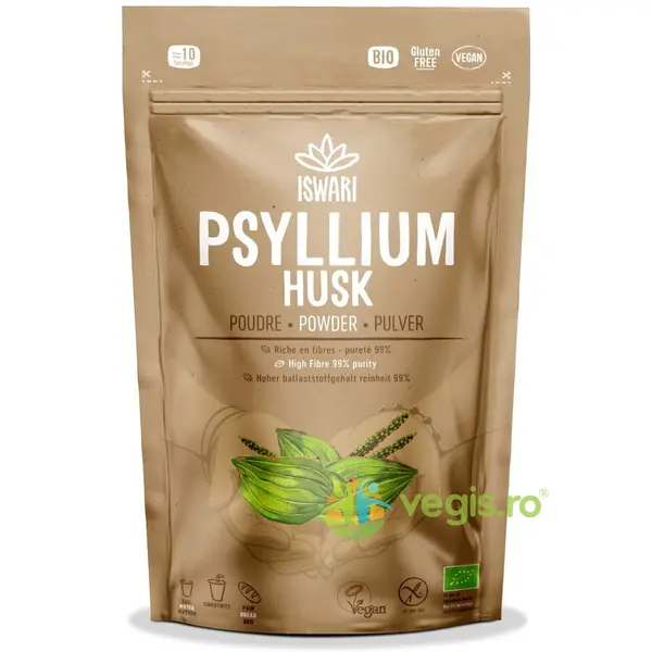 Psyllium Pulbere fara Gluten Ecologica/Bio 125g