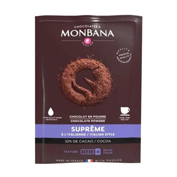 Pudra ciocolata Supreme de Chocolat Monbana 50 plicuri*25G