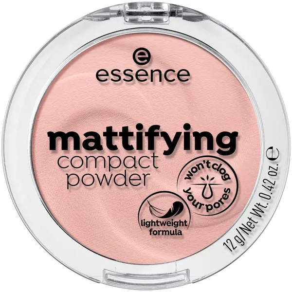 Pudra compacta matifianta 10 - Light Beige, 12g, Essence