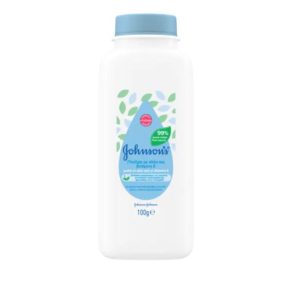 Pudra cu Aloe Vera si Vitamina E, 100 g, Johnson&Johnson