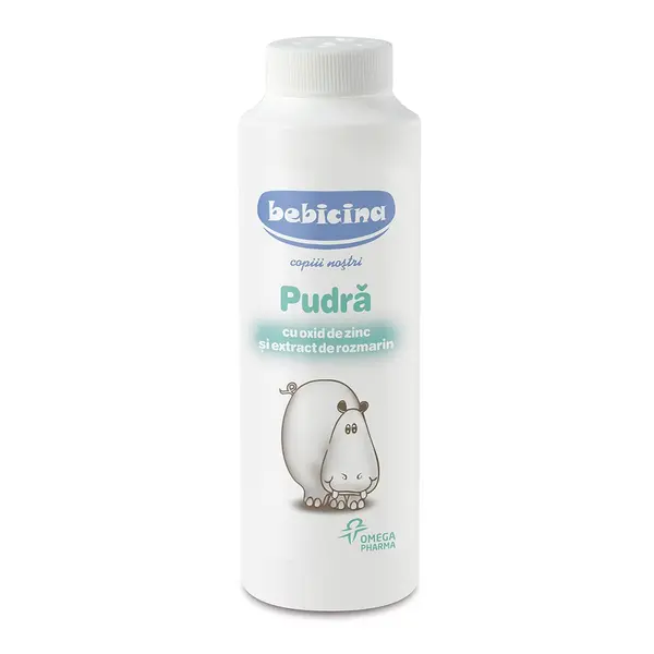 Pudra cu oxid de zinc si rozmarin, Bebicina, 75g, Omega Pharma