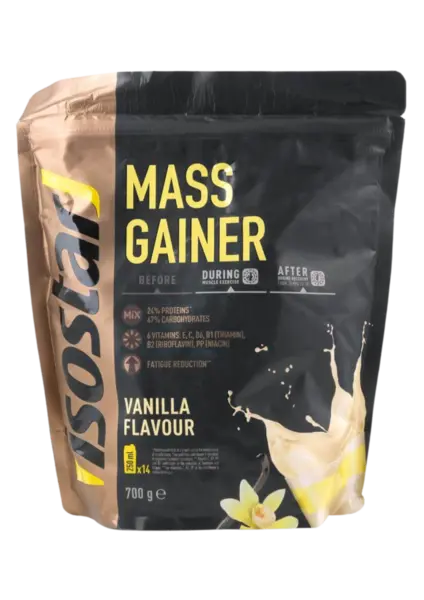 Pudra Mass Gainer cu aroma de vanilie, 700g, Isostar