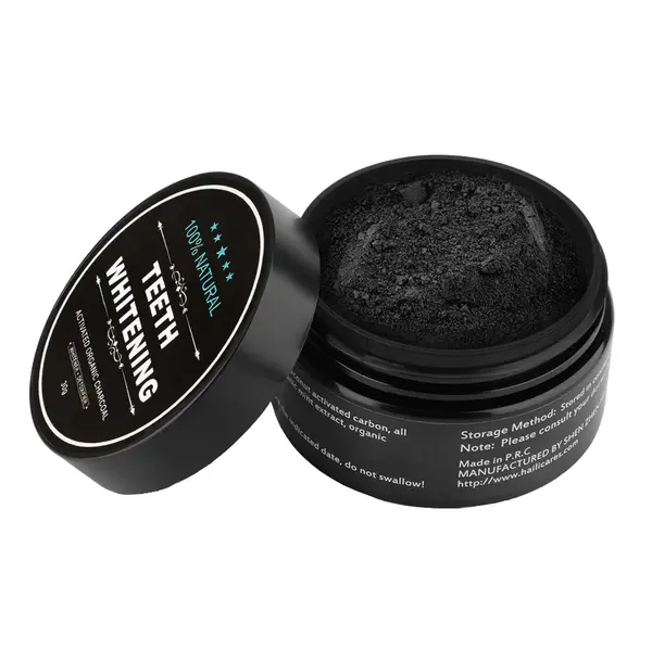 Pudra Organica din carbune Activ bambus, cu efect de Albire Dinti, 100% natural si organic, aroma usoara menta, 30gr