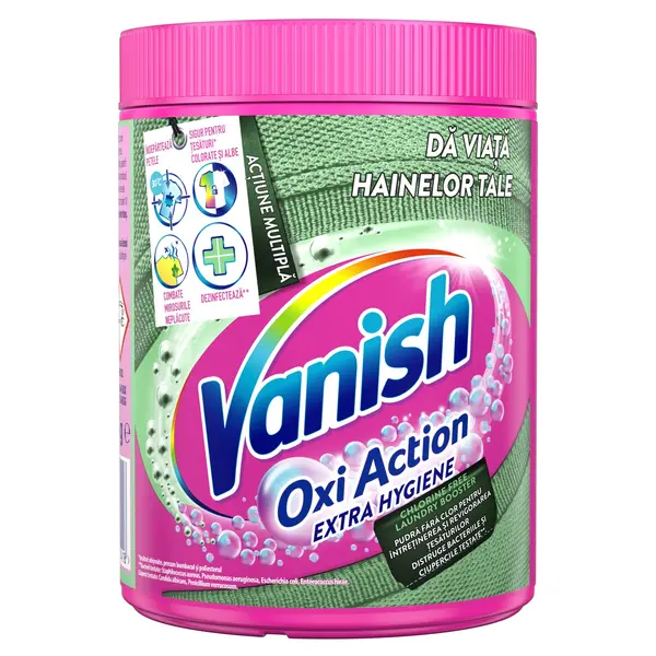 Pudra pentru indepartarea petelor & dezinfectarea hainelor Vanish Extra Hygiene, 846gr