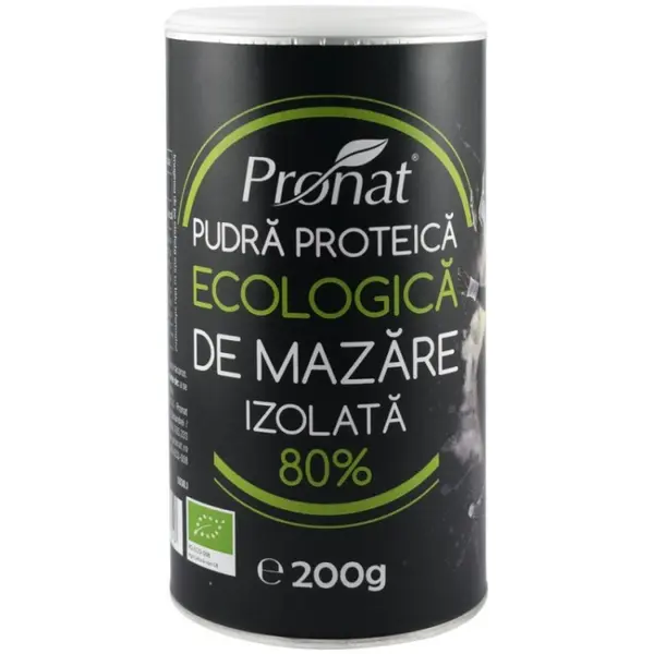Pudra Proteica BIO de Mazare, Izolata, 200 g, Pronat