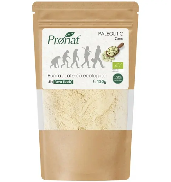 Pudra proteica bio din fava (bob), 120g