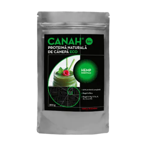 Pudra proteica de canepa ECO, 300g, Canah