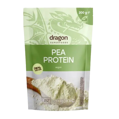 Pudra proteica din mazare galbena bio, 200g, Dragon Superfoods