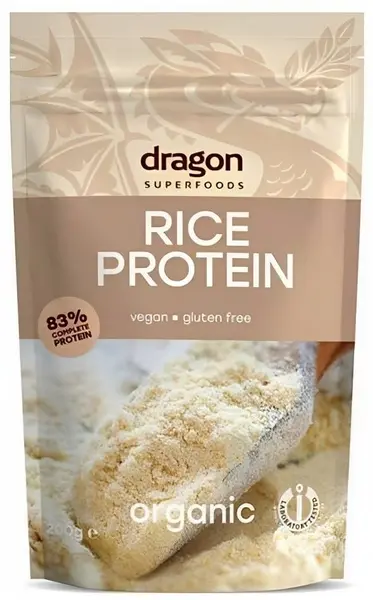 Pudră proteică din orez, 83%, 200 g, Dragon Superfoods