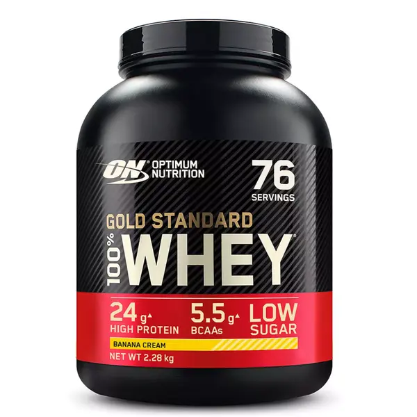 Pudra proteica proteine din zer 100% whey gold standard Banane, 2.28kg, Optimum Nutrition