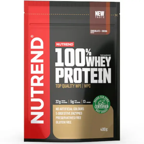 Pudra proteica proteine din zer 100% Whey Protein Ciocolata, 400g, Nutrend