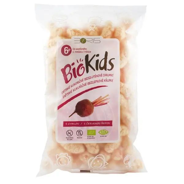 Pufuleti Bio cu Sfecla Rosie, 55 g, Biokids
