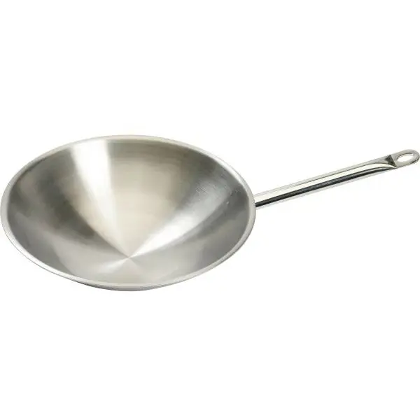 PUJADAS Tigaie Wok Gaggenau WP400001-P239.036, D36cm, L65cm, l43.5cm, H10cm, Volum 6L, Grosime 2.3mm, Otel inoxidabil 18/10, Inductie, Maner fix, Baza rotunda, Greutate 1.84kg