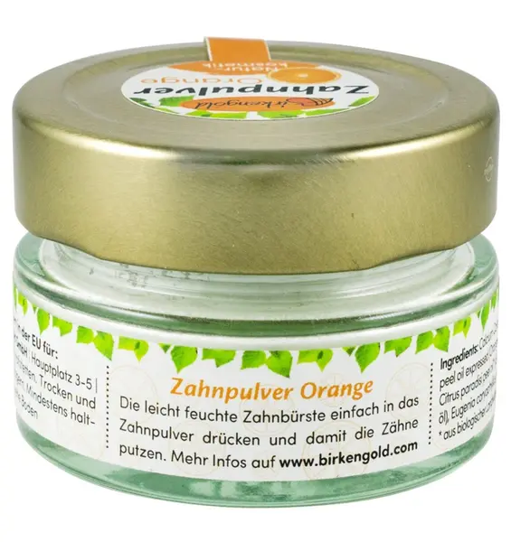 Pulbere pentru dantura cu portocala si xylitol, 30gr, borcan