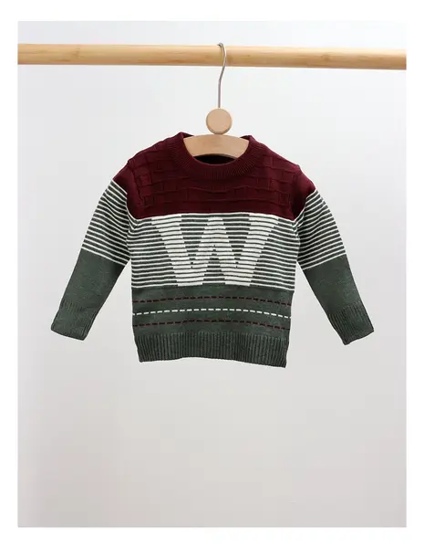 Pulover baietei W burgundy
