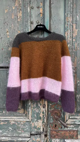 Pulover Mohair în dungi Ioana - 38-40 EU