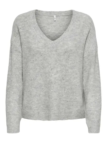 Pulover Onlarizona Ls Sequins V-neck Pul Knt