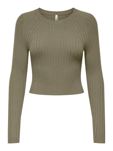 Pulover Onlmeddi Ls Rib Crop O-Neck Cc Knt