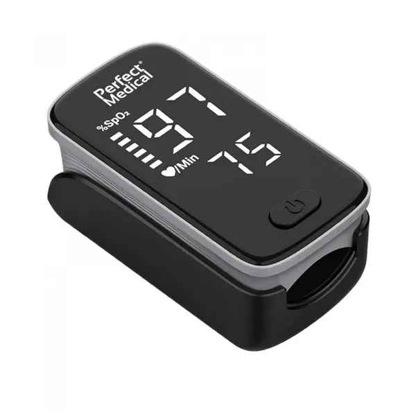 Pulsoximetru de deget Perfect Medical, monitorizare Sp O2 si puls, negru