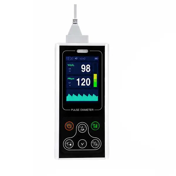 Pulsoximetru portabil Contec CMS60D1, masurare saturatie oxigen si rata pulsului, baterie reincarcabila, software pentru date stocate pe PC in timp real, functie alarma, senzor adulti