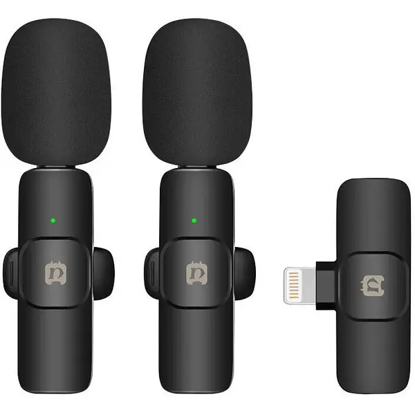 Puluz Set microfoane lavaliera wireless cu Lightning PULUZ PU3150B