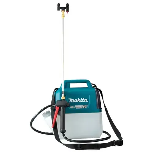 Pulverizator electric pe acumulator Makita US053DZ,12 V, capacitate 5 L, presiune maxima 3 bar, lungime furtun 1.7 m, lance telescopica, duza dubla, fara incarcator si acumulator in setul de livrare