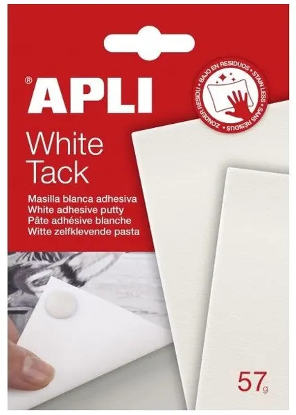 Puncte adezive APLI - Albe, 57 gr
