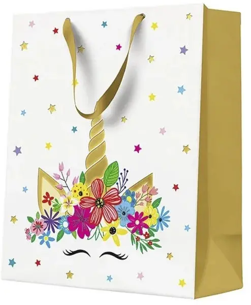 Pungă cadou PAW - Unicorn Party, 20 x 25 x 10