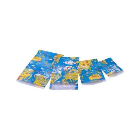 Punga de cadou din hartie pentru copii cu harta lumii (XLarge)