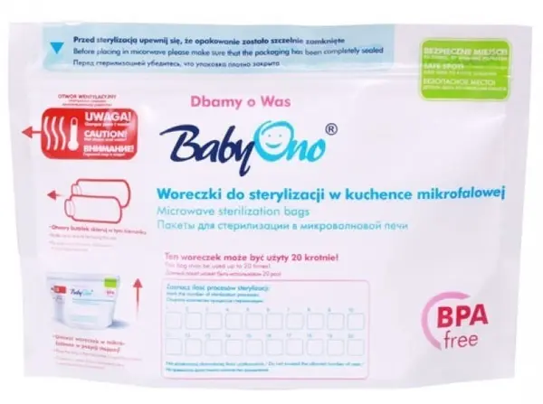 Pungă de sterilizare pentru microunde Babyono - Take Care