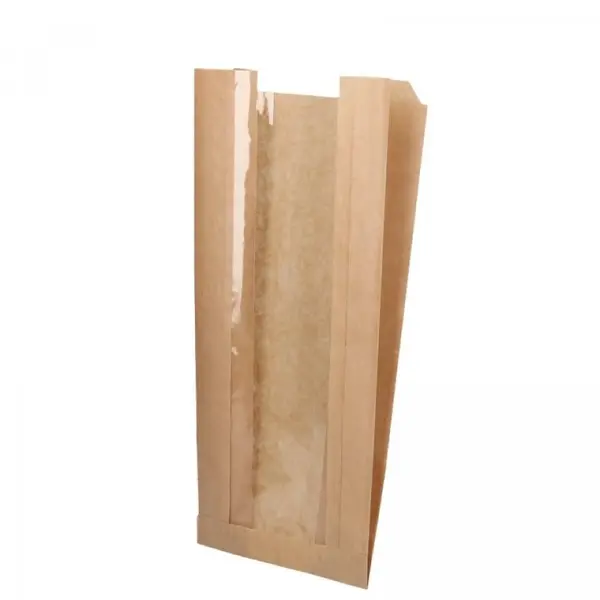 Punga din Hartie cu Fereastra Natur, 10 x 6 x 23 cm, 1000 Bucati