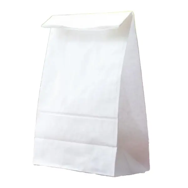 Punga din Hartie fara Maner, Alba, 18 x 9 x 27 cm, 500 Bucati