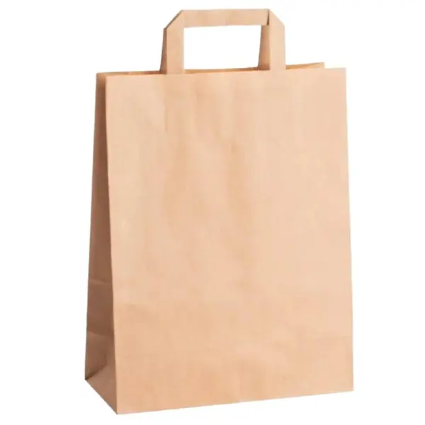 Punga din Hartie, Natur, 20 x 9 x 25 cm, 250 Bucati