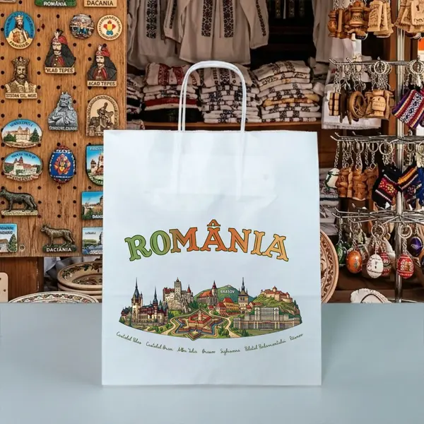 Punga din hartie Romania SVR135 25X31X11 cm